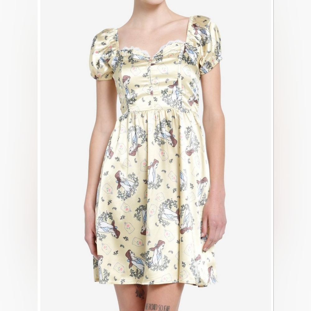 New with tags - Disney Beauty and the Beast Belle Satin Sweetheart Dress